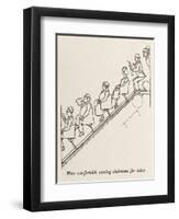 Moving Staircase-William Heath Robinson-Framed Art Print