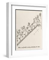 Moving Staircase-William Heath Robinson-Framed Art Print