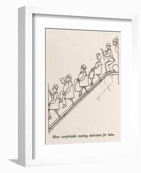 Moving Staircase-William Heath Robinson-Framed Art Print