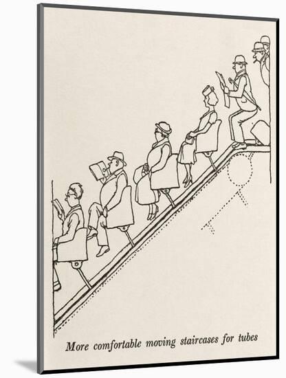 Moving Staircase-William Heath Robinson-Mounted Art Print