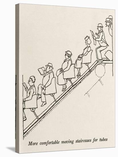 Moving Staircase-William Heath Robinson-Stretched Canvas