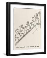 Moving Staircase-William Heath Robinson-Framed Art Print