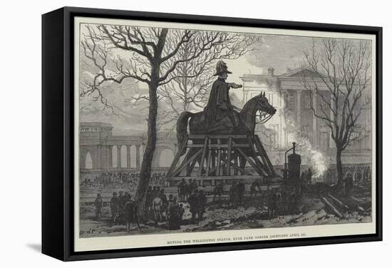 Moving the Wellington Statue, Hyde Park Corner-null-Framed Stretched Canvas