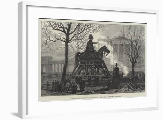 Moving the Wellington Statue, Hyde Park Corner-null-Framed Giclee Print