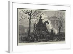 Moving the Wellington Statue, Hyde Park Corner-null-Framed Giclee Print