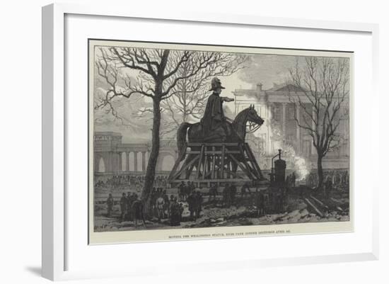 Moving the Wellington Statue, Hyde Park Corner-null-Framed Giclee Print