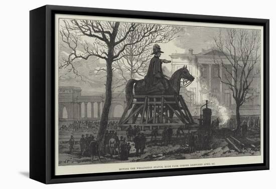 Moving the Wellington Statue, Hyde Park Corner-null-Framed Stretched Canvas