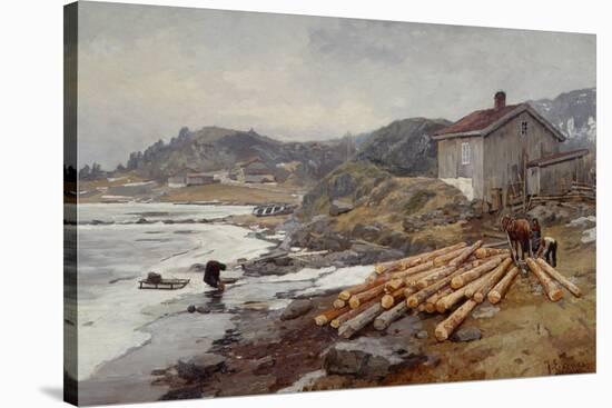 Moving timber-Jahn Ekenaes-Stretched Canvas