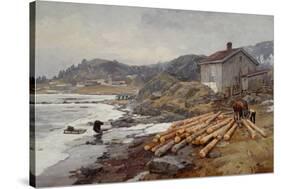 Moving timber-Jahn Ekenaes-Stretched Canvas