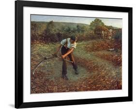 Mowing Bracken, C1903-Henry Herbert La Thangue-Framed Giclee Print