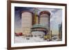 Mowlem- Construction at West Thurrock Terminal for Castle Cement, 1990 (Painting)-Terence Cuneo-Framed Giclee Print