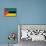 Mozambique Flag Design with Wood Patterning - Flags of the World Series-Philippe Hugonnard-Mounted Art Print displayed on a wall