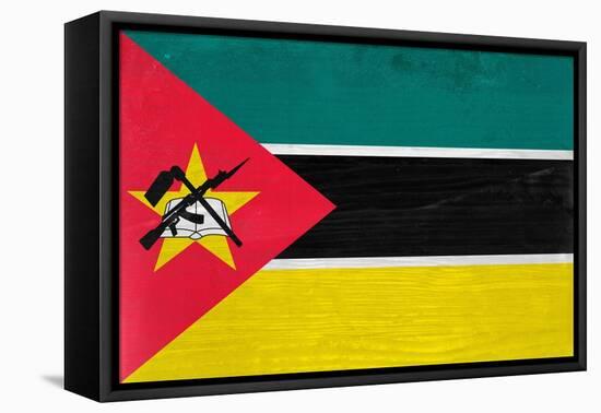 Mozambique Flag Design with Wood Patterning - Flags of the World Series-Philippe Hugonnard-Framed Stretched Canvas