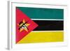 Mozambique Flag Design with Wood Patterning - Flags of the World Series-Philippe Hugonnard-Framed Art Print