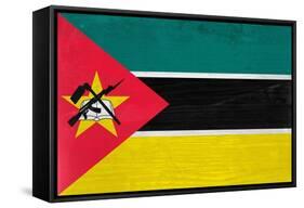 Mozambique Flag Design with Wood Patterning - Flags of the World Series-Philippe Hugonnard-Framed Stretched Canvas