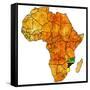 Mozambique on Actual Map of Africa-michal812-Framed Stretched Canvas