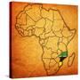 Mozambique on Actual Map of Africa-michal812-Stretched Canvas