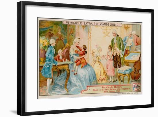 Mozart and His Sister Marianne with the Empress Maria Theresa-null-Framed Giclee Print