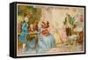 Mozart and His Sister Marianne with the Empress Maria Theresa-null-Framed Stretched Canvas