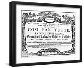 Mozart: Cosi Fan Tutte-null-Framed Giclee Print