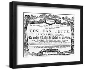 Mozart: Cosi Fan Tutte-null-Framed Premium Giclee Print