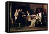 Mozart Directing His Requiem on His Deathbed-Mihaly Munkacsy-Framed Stretched Canvas