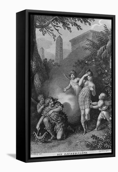 Mozart, Flute, Papageno-null-Framed Stretched Canvas