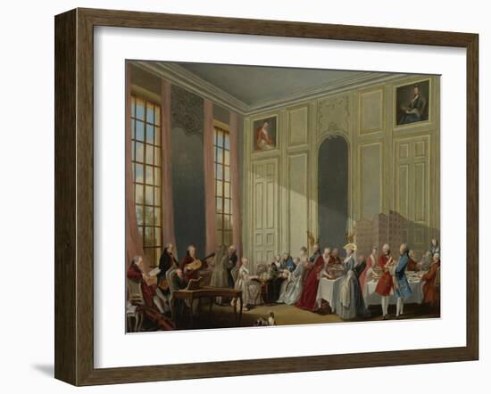 Mozart Giving a Concert in the Salon Des Quatre-Glaces at the Palais Du Temple-Michel Barthélemy Ollivier-Framed Giclee Print