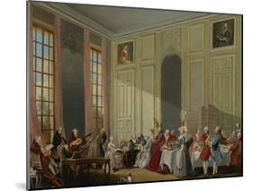 Mozart Giving a Concert in the Salon Des Quatre-Glaces at the Palais Du Temple-Michel Barthélemy Ollivier-Mounted Giclee Print