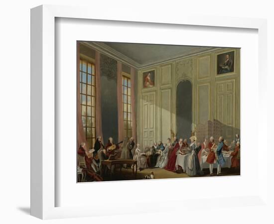 Mozart Giving a Concert in the Salon Des Quatre-Glaces at the Palais Du Temple-Michel Barthélemy Ollivier-Framed Giclee Print