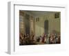 Mozart Giving a Concert in the Salon Des Quatre-Glaces at the Palais Du Temple-Michel Barthélemy Ollivier-Framed Giclee Print