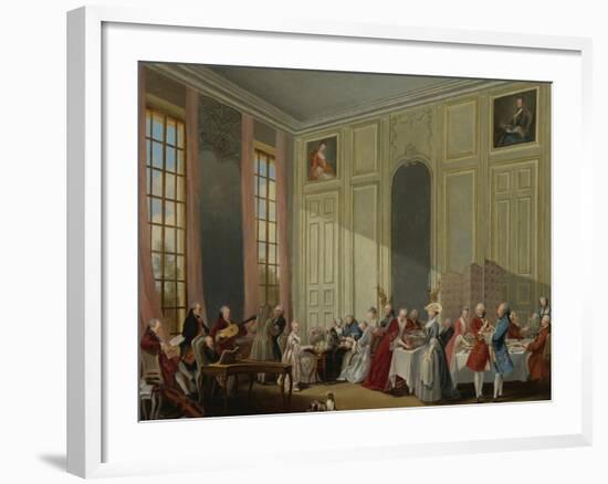 Mozart Giving a Concert in the Salon Des Quatre-Glaces at the Palais Du Temple-Michel Barthélemy Ollivier-Framed Giclee Print