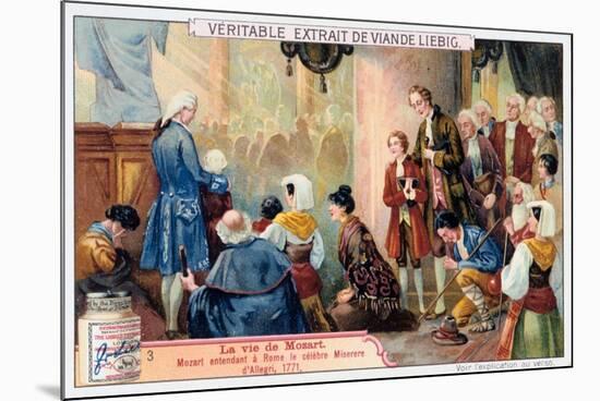 Mozart Listening to Allegri's Miserere, 1771-null-Mounted Giclee Print