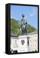 Mozart Monument, Mozartplatz Square, Salzburg, Salzburger Land, Austria, Europe-Markus Lange-Framed Stretched Canvas