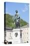 Mozart Monument, Mozartplatz Square, Salzburg, Salzburger Land, Austria, Europe-Markus Lange-Stretched Canvas