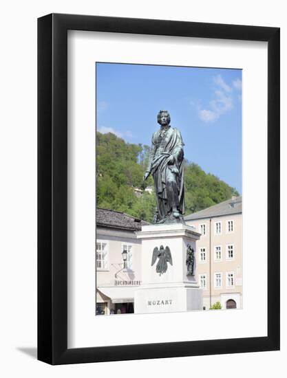 Mozart Monument, Mozartplatz Square, Salzburg, Salzburger Land, Austria, Europe-Markus Lange-Framed Photographic Print