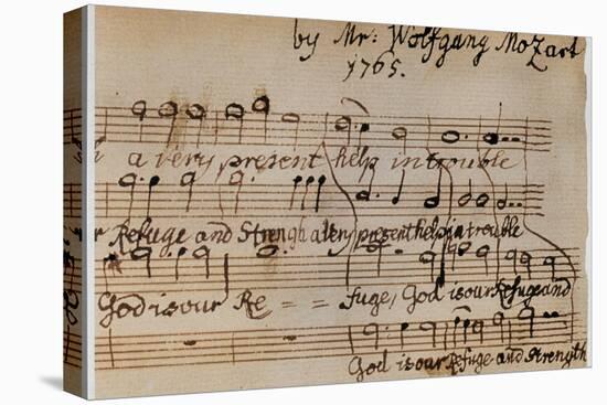 Mozart: Motet Manuscript-Wolfgang Amadeus Mozart-Stretched Canvas