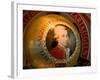 Mozart's Face on Chocolate Wrapper, Salzburg, Austria-David Barnes-Framed Photographic Print