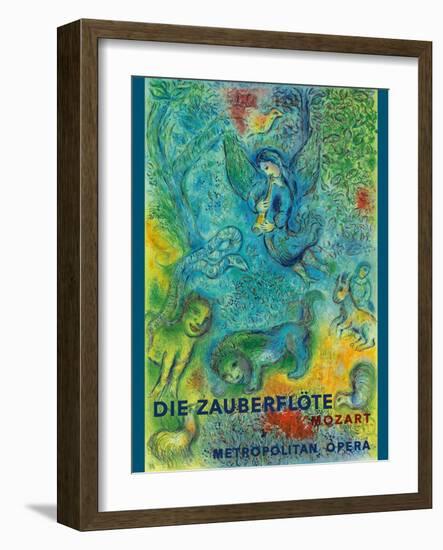 Mozart’s The Magic Flute (Die Zauberflöte) Vintage Metropolitan Opera Poster, 1966-Marc Chagall-Framed Art Print