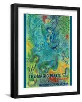 Mozart’s The Magic Flute - Metropolitan Opera - Vintage Opera Poster 1966-Marc Chagall-Framed Art Print