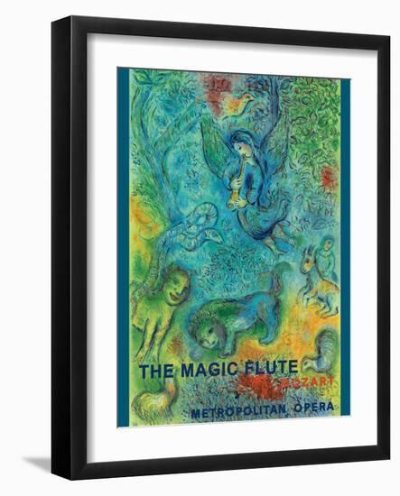 Mozart’s The Magic Flute - Metropolitan Opera - Vintage Opera Poster 1966-Marc Chagall-Framed Art Print