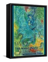 Mozart’s The Magic Flute - Metropolitan Opera - Vintage Opera Poster 1966-Marc Chagall-Framed Stretched Canvas