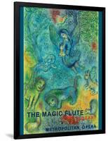 Mozart’s The Magic Flute - Metropolitan Opera - Vintage Opera Poster 1966-Marc Chagall-Framed Art Print