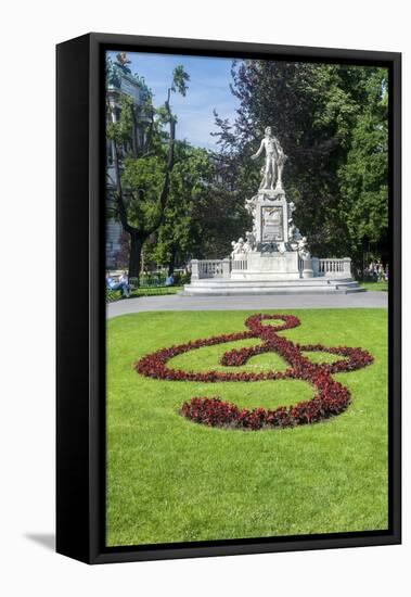 Mozart Statue, Vienna, Austria-Jim Engelbrecht-Framed Stretched Canvas