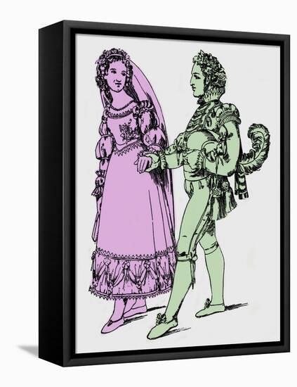 MOZART: THE MARRIAGE OF-Moritz Ludwig von Schwind-Framed Stretched Canvas