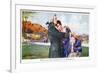 Mozart with His Wife Constanze on Their Honeymoon-null-Framed Giclee Print