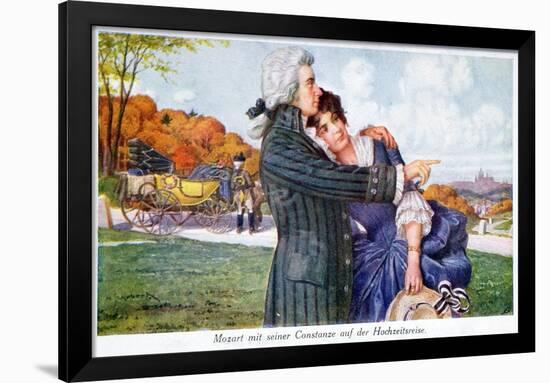 Mozart with His Wife Constanze on Their Honeymoon-null-Framed Giclee Print