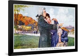 Mozart with His Wife Constanze on Their Honeymoon-null-Framed Giclee Print