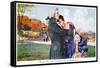 Mozart with His Wife Constanze on Their Honeymoon-null-Framed Stretched Canvas