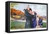 Mozart with His Wife Constanze on Their Honeymoon-null-Framed Stretched Canvas
